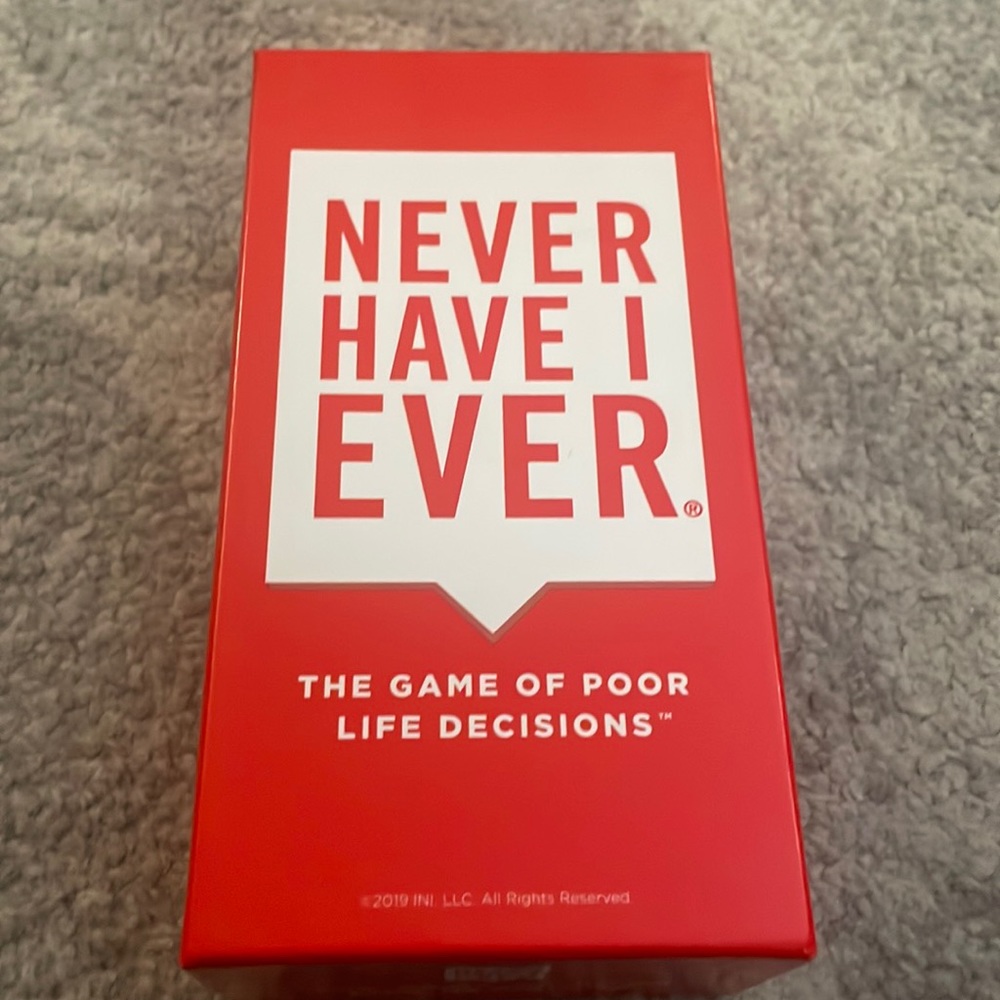 Never have I ever card game